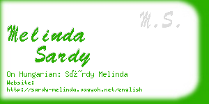 melinda sardy business card